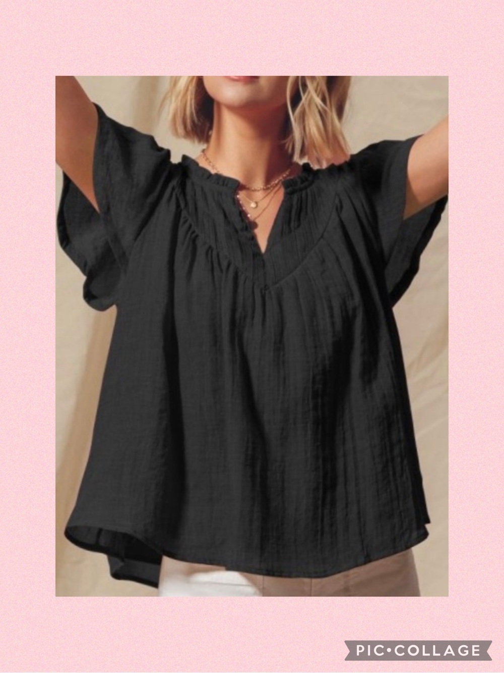 💖Flowy Pinktuck Boho Blouse💖